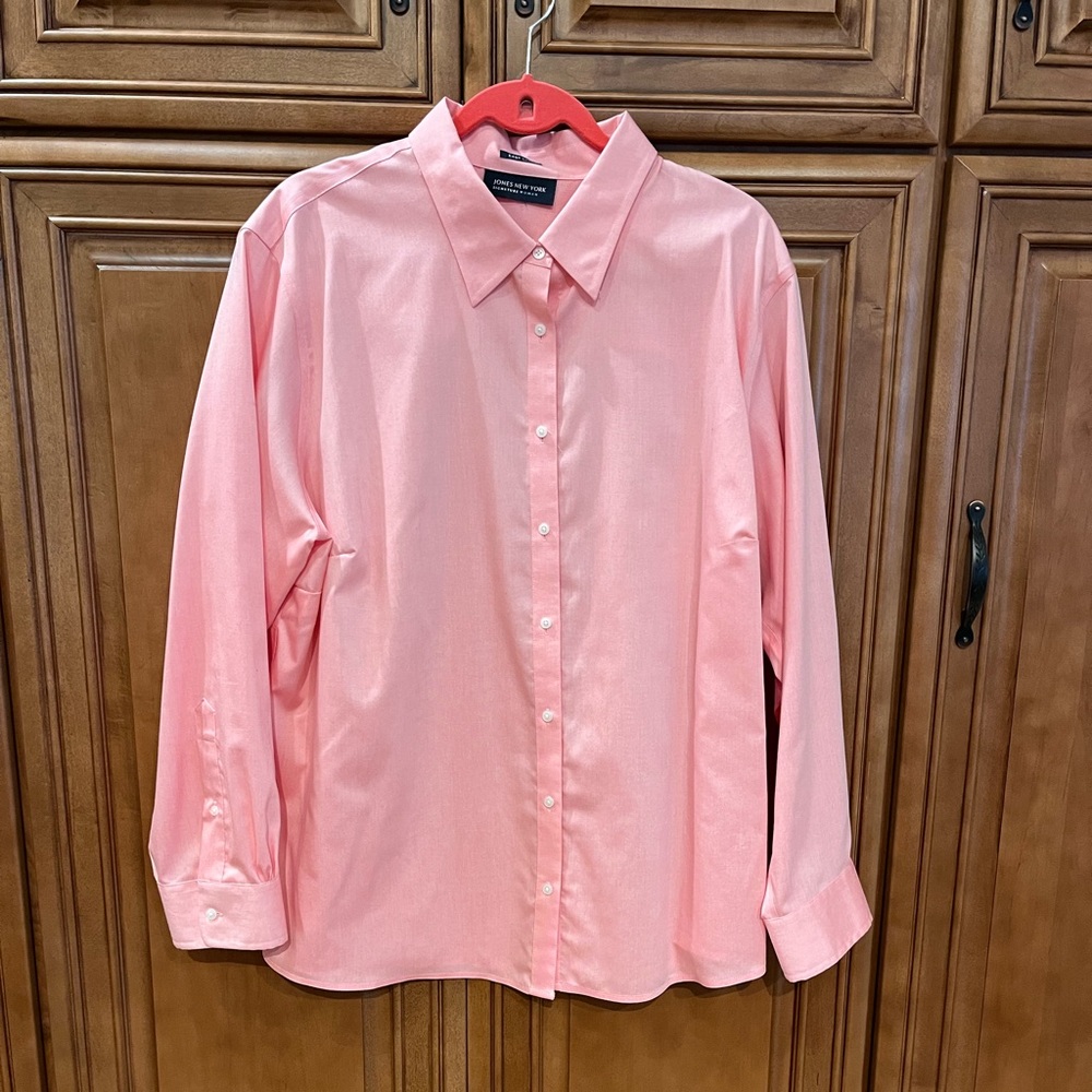 Jones New York Pink Long Sleeve Blouse
